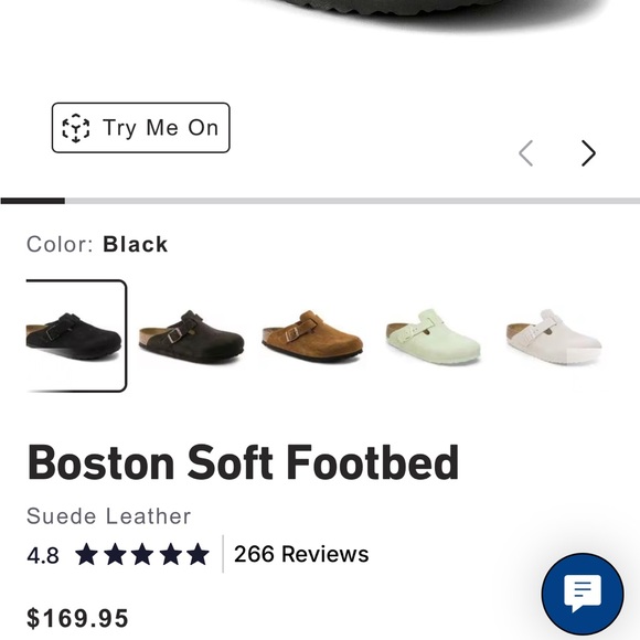 Birkenstock Boston Black Suede Leather Women's Clogs - Picture 3 of 7